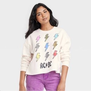 NWT AC/DC cropped sweatshirt XS